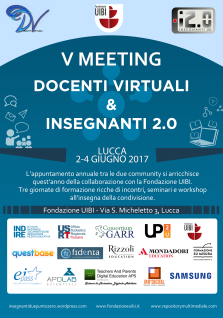 Locandina V Meeting "Docenti Virtuali & Insegnanti 2.0"